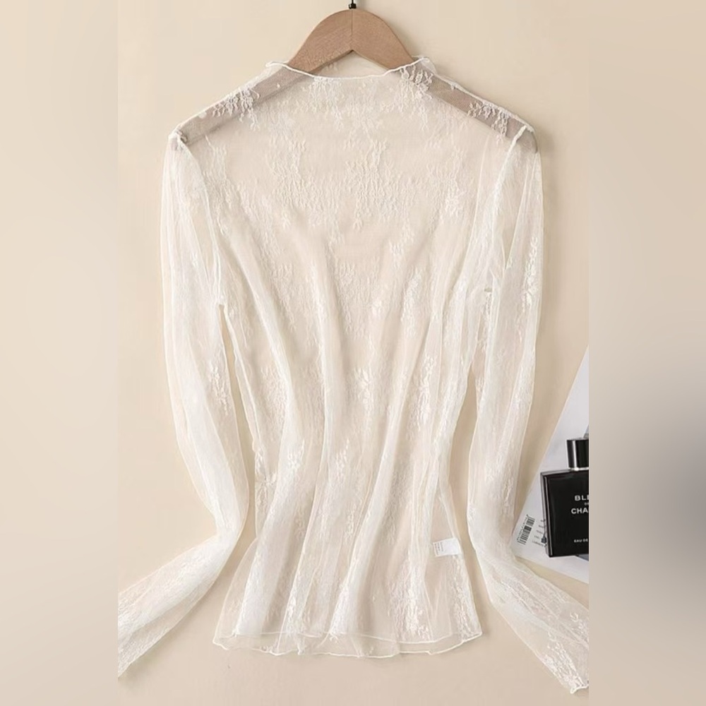Lace Mesh Sheer Top